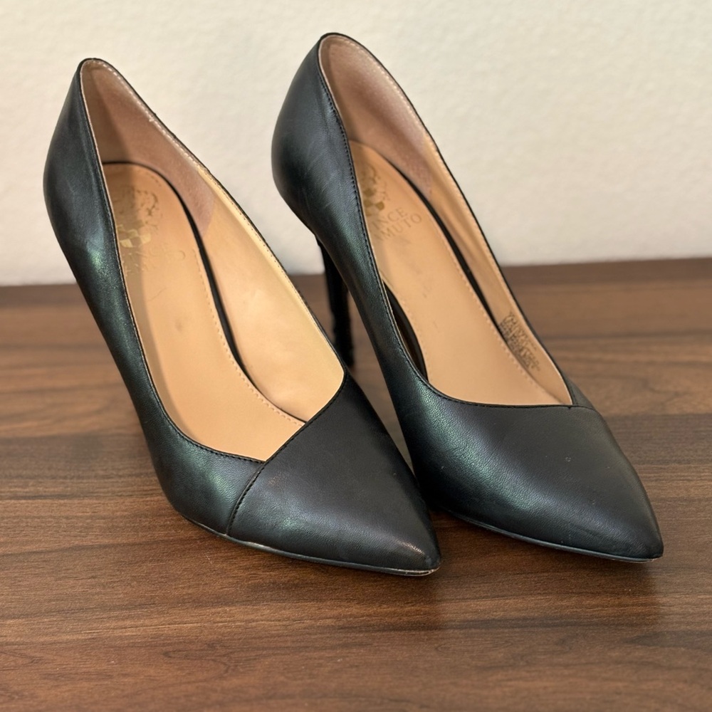 Vince Camuto Black Leather Heels